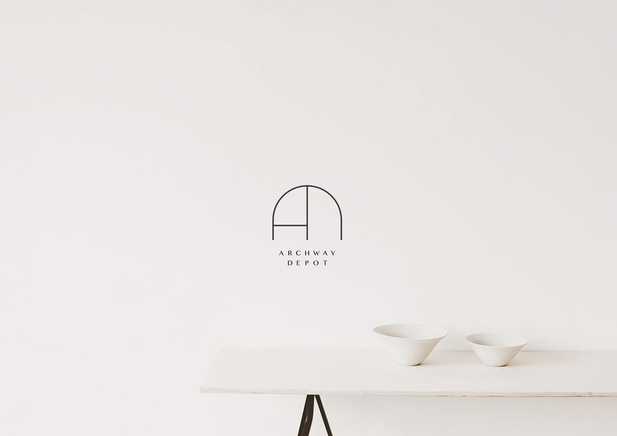 Archway Depot minimal line icon monogram design Brittany Hurdle Beckon